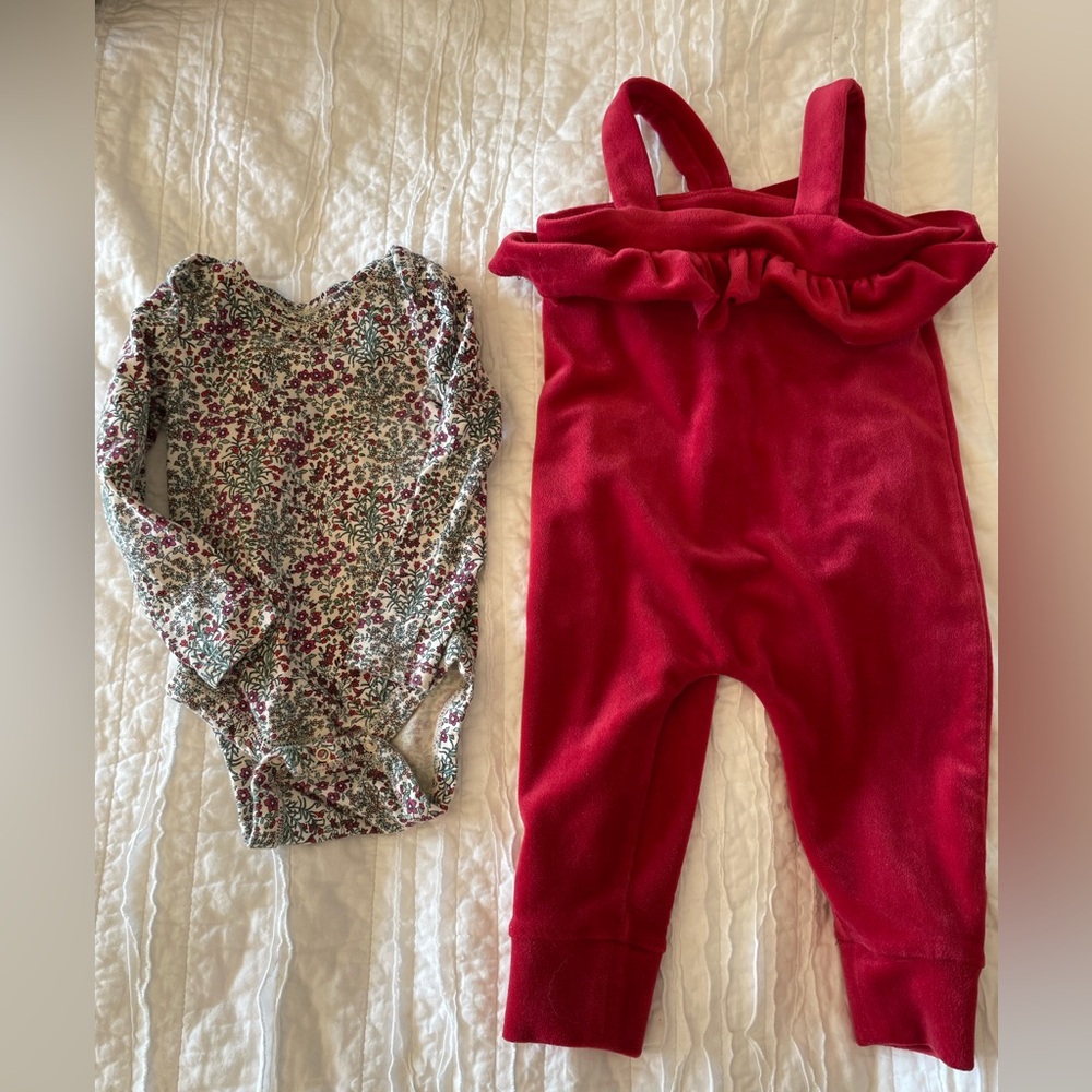 Red Ruffled Kids One Piece - Picture 4 of 11